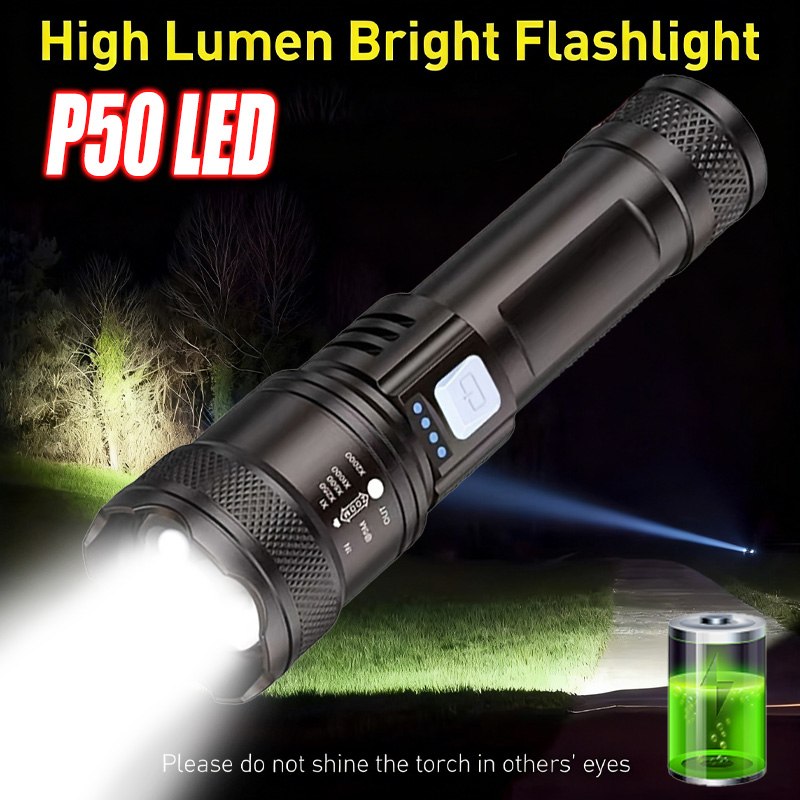 Krachtige LED-zaklamp, USB opl - Fishing Light recensie en prijs