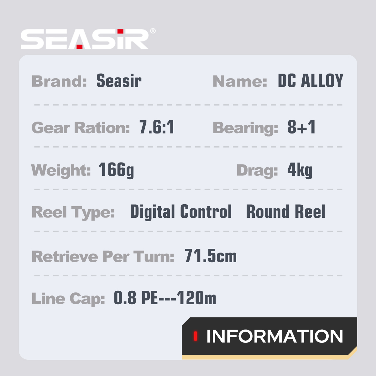SEASIR DC Alloy Volledig metal - Kastking Reel Zephyr recensie en prijs