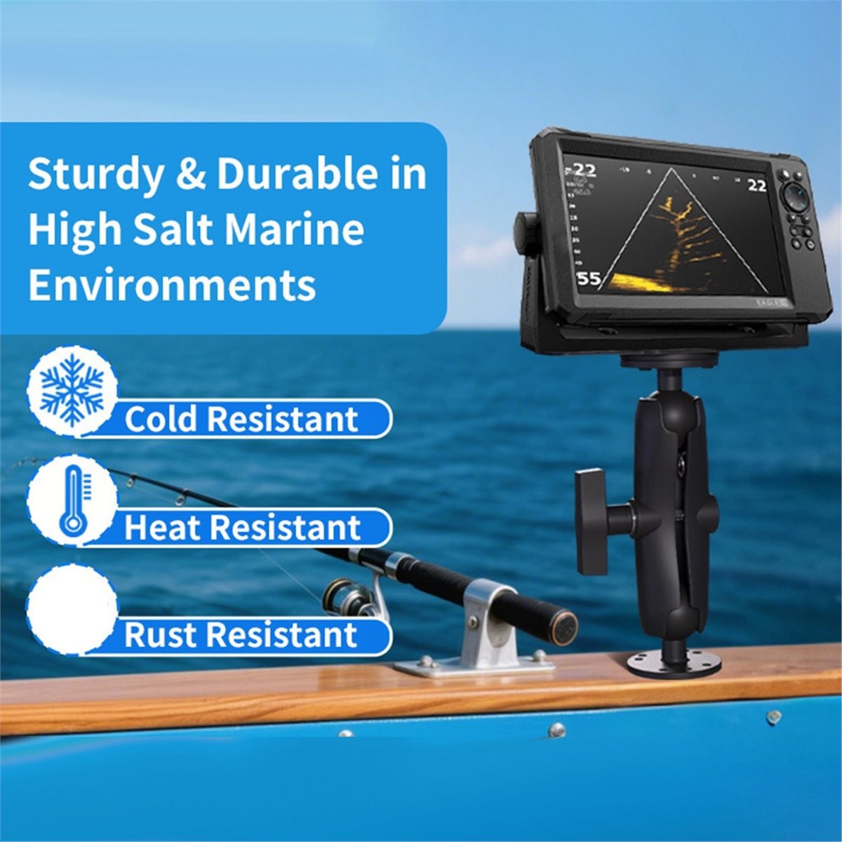 X08A Aluminium Fishfinder Moun - Fish Finder Mount recensie en prijs
