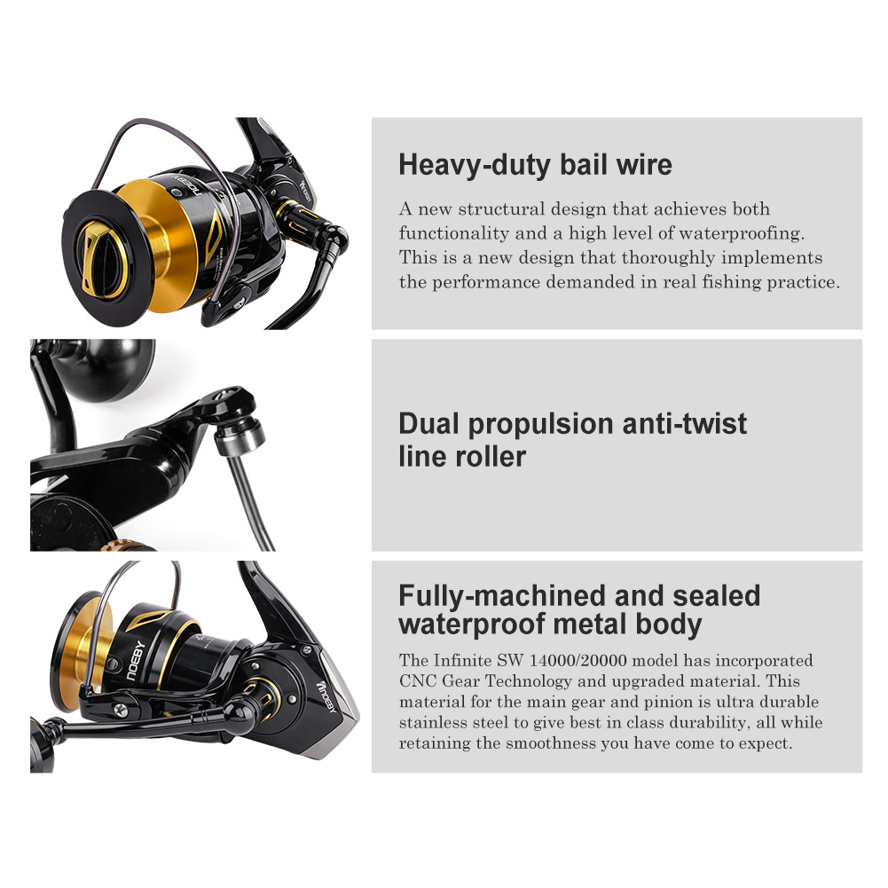 NOEBY Infinite Heavy Duty Zout - Shimano Reel Stradic recensie en prijs