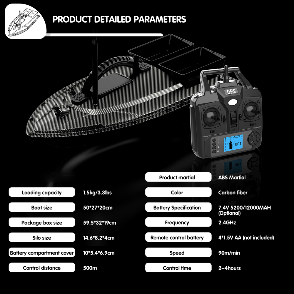 V070 12000Mah/5200Mah Rc Aas B - Fish Finder Gps recensie en prijs